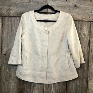 J. Jill Linen jacket with silver weave